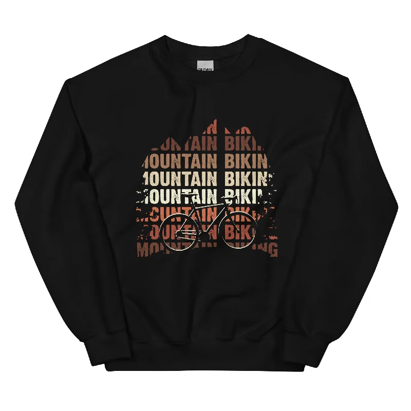 Mountainbiking - (M) - Sweatshirt (Unisex) Hoodie with Turtle Neck Cozy Winter