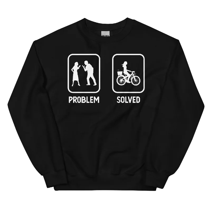 Problem Solved - Frau Radfahren - Sweatshirt (Unisex) Hoodie with Drawcord Adjustable Secure Problem Solved - Frau Radfahren - Sweatshirt (Unisex) Hoodie with Drawcord Adjustable Secure