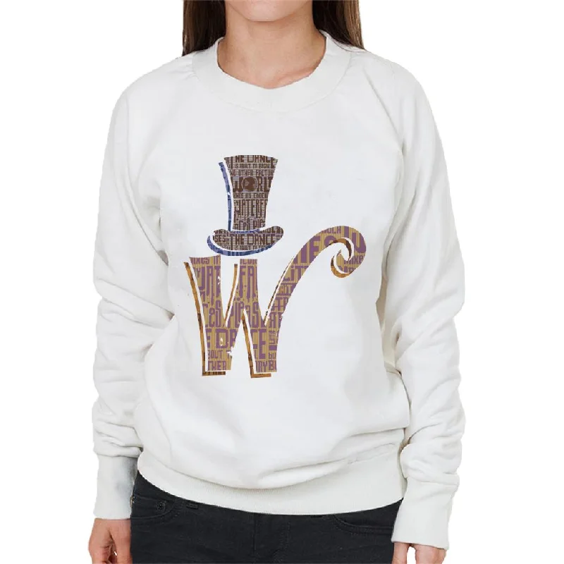 Willy Wonka and The Chocolate Factory Top Hat W Women's Sweatshirt Hoodie with Gradient Ombre Colorful Willy Wonka and The Chocolate Factory Top Hat W Women's Sweatshirt Hoodie with Gradient Ombre Colorful