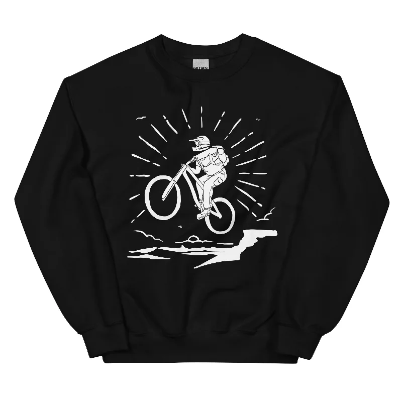 Mountainbiken - (M) - Sweatshirt (Unisex) Hoodie with Zipper Versatile Modern