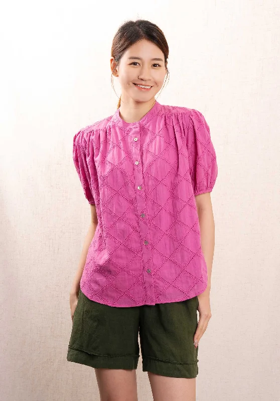 Blouse Nessie Blouse 37-Sangria Wrap Front Blouse