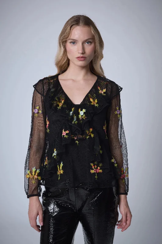 Blouse H24blto Noir Silky Tunic Blouse