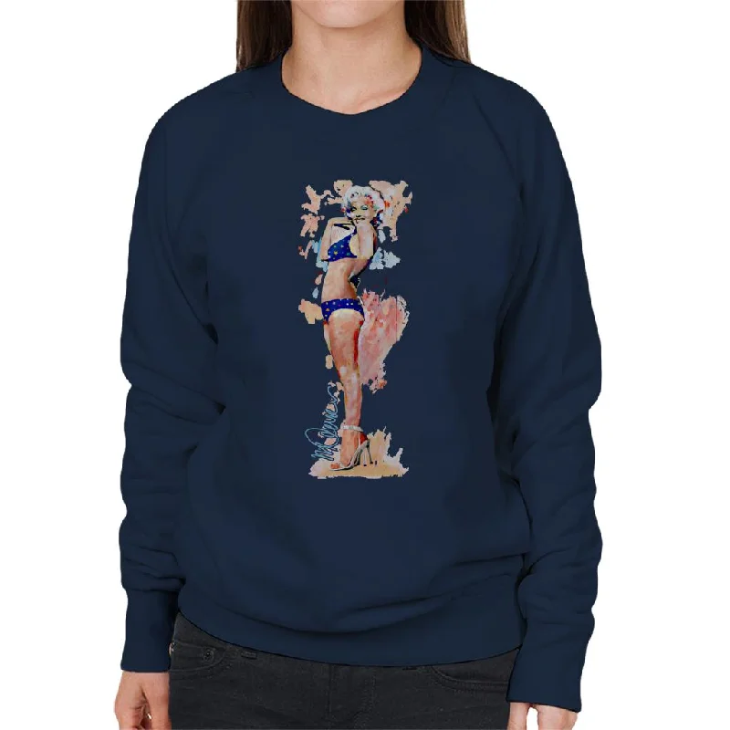 Sidney Maurer Original Portrait Of Marilyn Monroe Bikini Heels Women's Sweatshirt Hoodie with Full-Zip Functional Layering Sidney Maurer Original Portrait Of Marilyn Monroe Bikini Heels Women's Sweatshirt Hoodie with Full-Zip Functional Layering