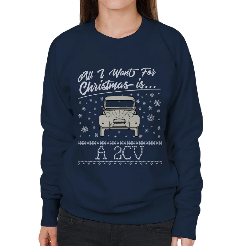 Citroen Christmas All I Want For Christmas Is A 2CV Women's Sweatshirt Hoodie with Hood Adjustable Protection Citroen Christmas All I Want For Christmas Is A 2CV Women's Sweatshirt Hoodie with Hood Adjustable Protection
