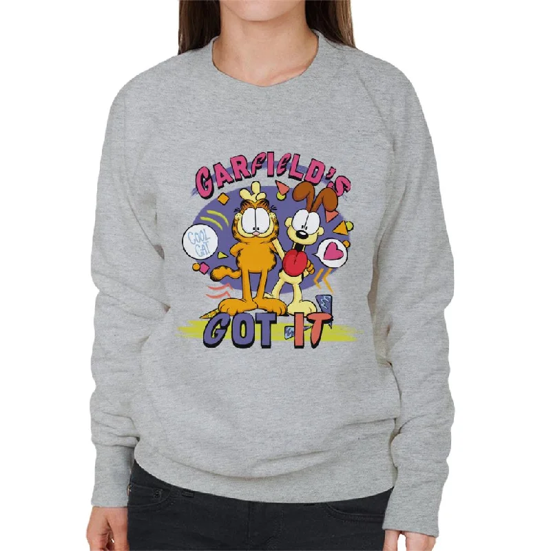 Garfield Has Got It Cool Cat Women's Sweatshirt Hoodie with Earth Tones Natural Calm Garfield Has Got It Cool Cat Women's Sweatshirt Hoodie with Earth Tones Natural Calm