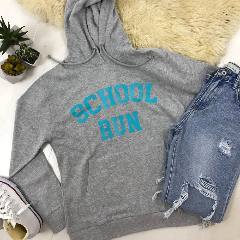 School Run College Hoodie (MRK X) Hoodie with Drawcord Adjustable Secure