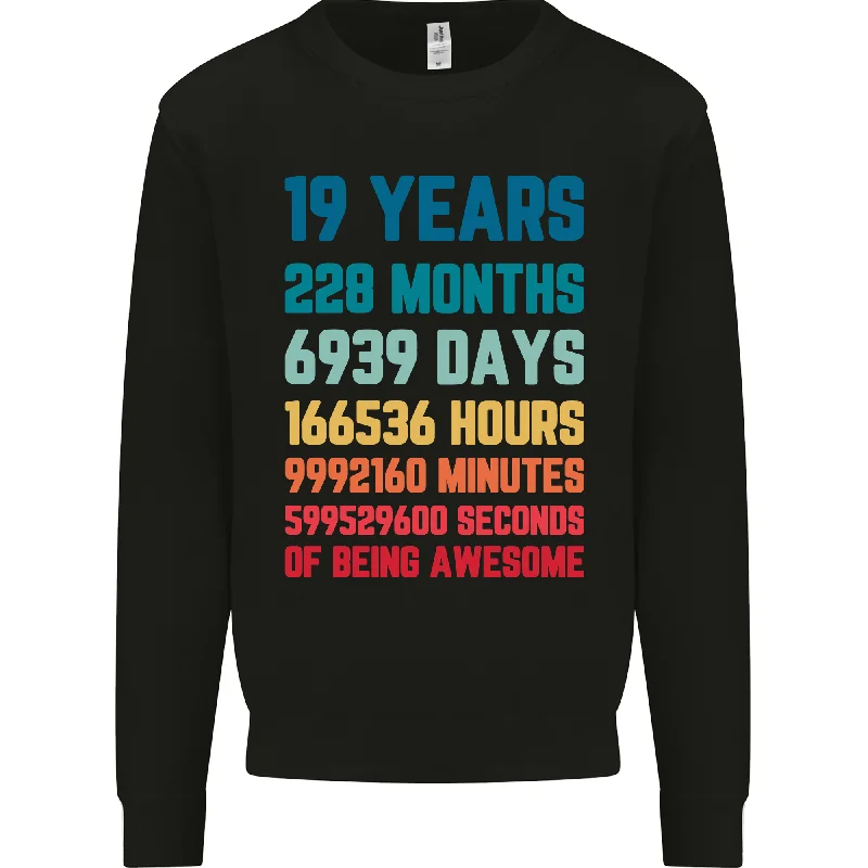 19th Birthday 19 Year Old Men's Birthday Celebration Sweatshirt Jumper Hoodie with Camouflage Military Edgy 19th Birthday 19 Year Old Men's Birthday Celebration Sweatshirt Jumper Hoodie with Camouflage Military Edgy