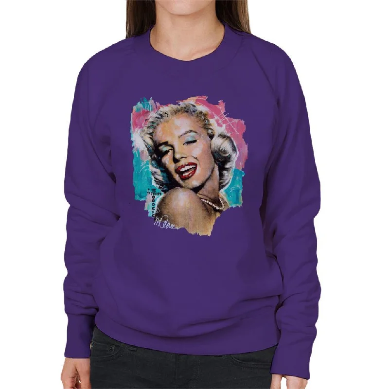Sidney Maurer Original Portrait Of Marilyn Monroe Lipstick Women's Sweatshirt Hoodie with Camouflage Military Edgy Sidney Maurer Original Portrait Of Marilyn Monroe Lipstick Women's Sweatshirt Hoodie with Camouflage Military Edgy