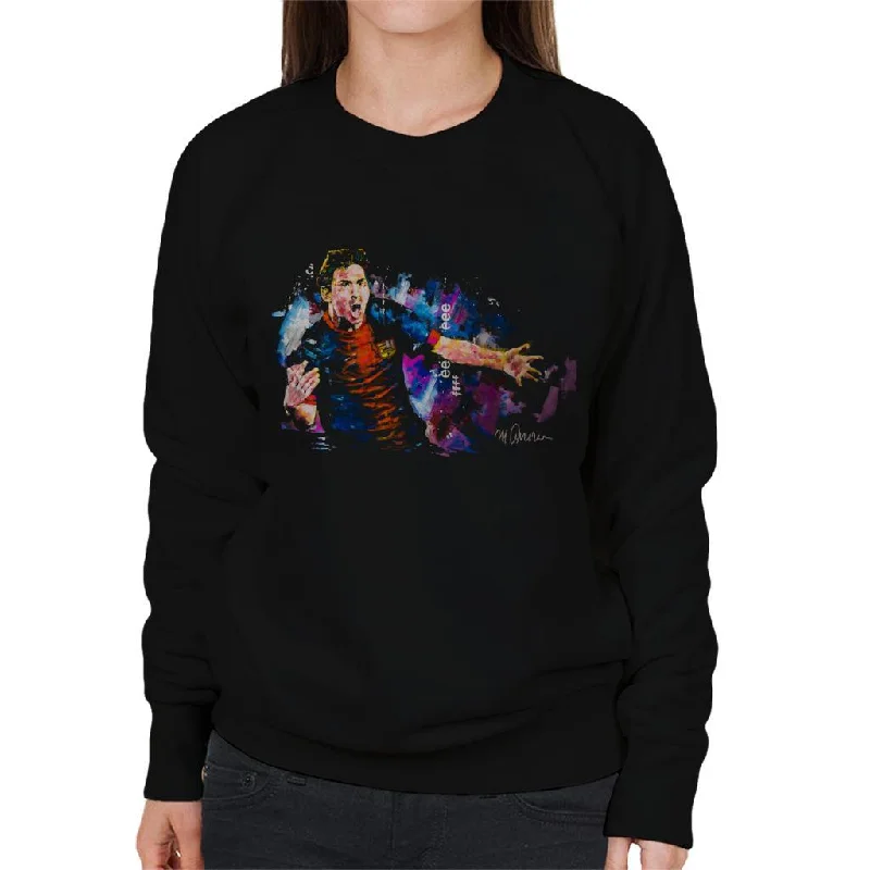 Sidney Maurer Original Portrait Of Lionel Messi FCB Badge Women's Sweatshirt Hoodie with Logo Branding Identity Sidney Maurer Original Portrait Of Lionel Messi FCB Badge Women's Sweatshirt Hoodie with Logo Branding Identity