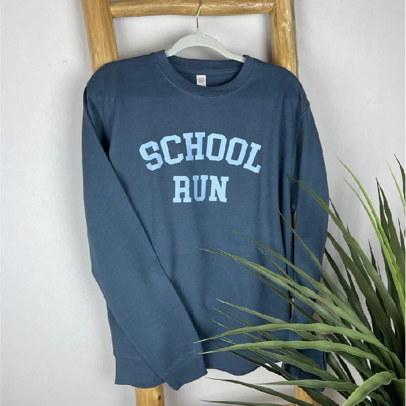 School Run College Sweatshirt Hoodie with Toggle Buttons Decorative Unique
