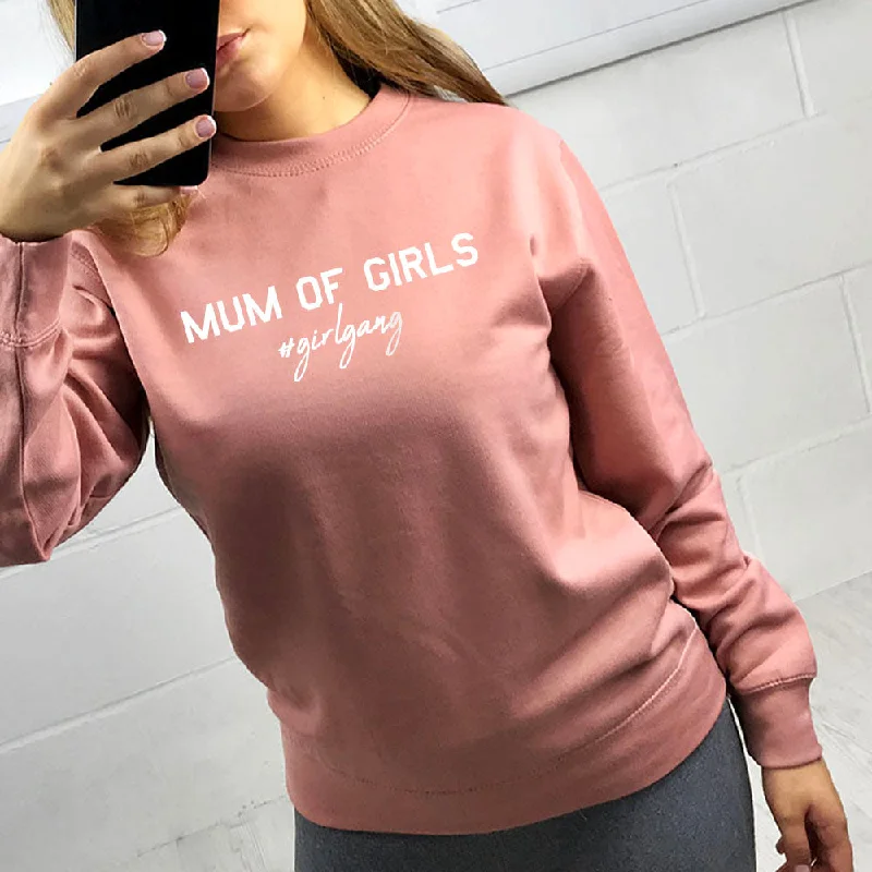 Mum of Girls (#GirlGang) Sweatshirt (MRK X) Hoodie with Logo Branding Identity