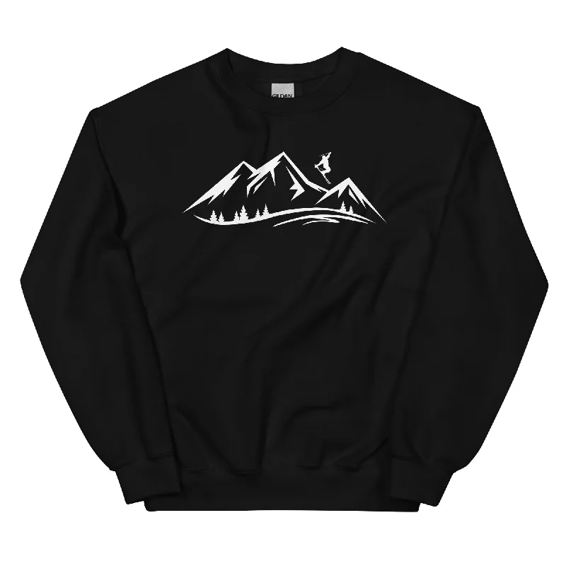 Berge und Skifahren - Sweatshirt (Unisex) Hoodie with Lining Warm Insulated