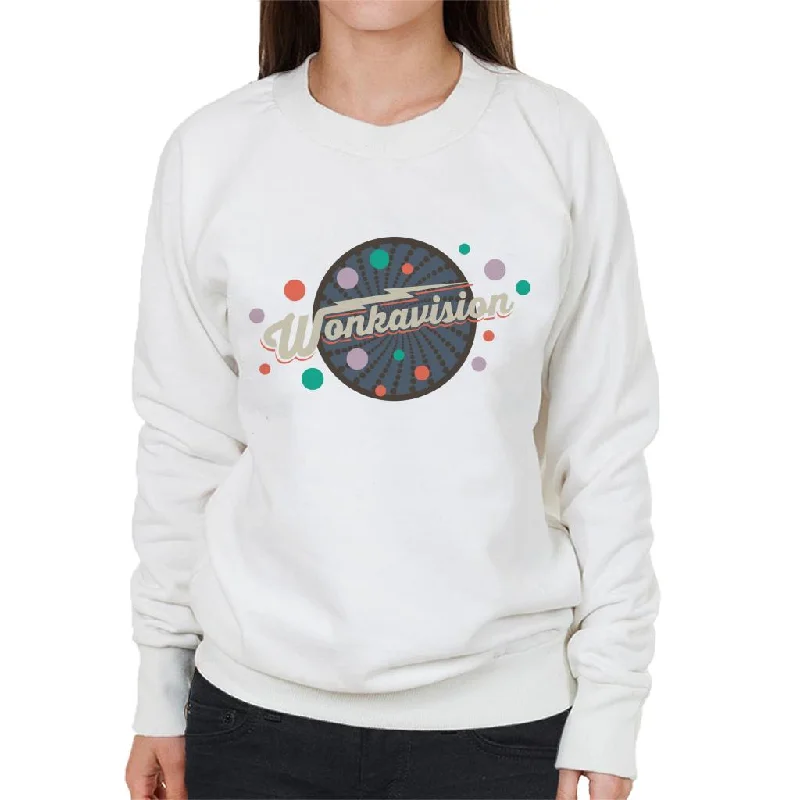 Willy Wonka and The Chocolate Factory Wonkavision Women's Sweatshirt Hoodie with Drop Shoulder Relaxed Streetwear Willy Wonka and The Chocolate Factory Wonkavision Women's Sweatshirt Hoodie with Drop Shoulder Relaxed Streetwear