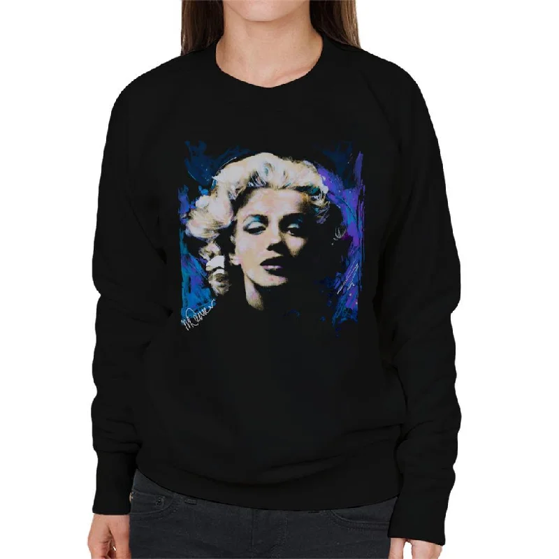 Sidney Maurer Original Portrait Of Marilyn Monroe Short Curls Women's Sweatshirt Hoodie with Cuffed Sleeves Snug Secure Sidney Maurer Original Portrait Of Marilyn Monroe Short Curls Women's Sweatshirt Hoodie with Cuffed Sleeves Snug Secure