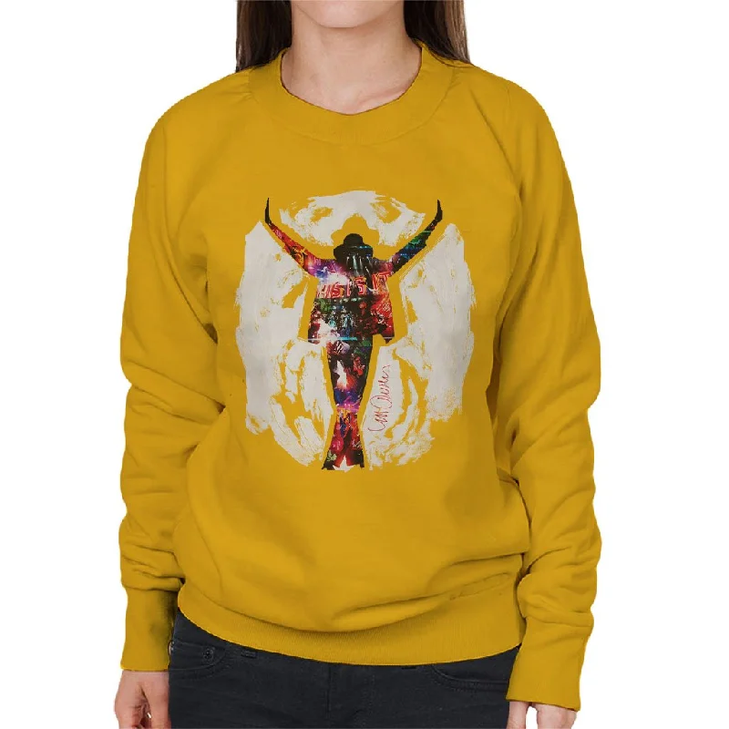 Sidney Maurer Original Portrait Of Michael Jackson This Is It Women's Sweatshirt Hoodie with Cropped Fit Short Trendy