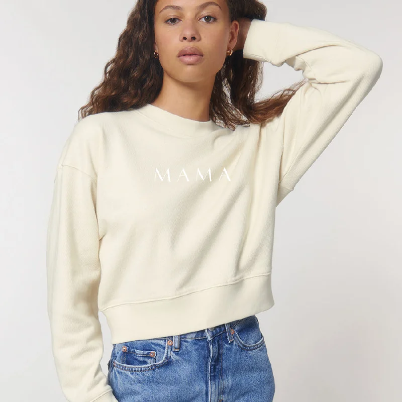 Lounge Mama Cropster Wave Crop Sweatshirt Graphic Hoodie Design Print