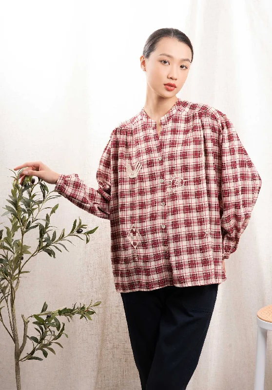 Blouse 19739a Purple Chic Square Blouse