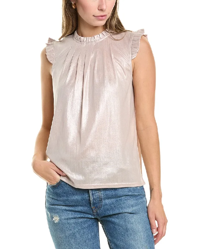 Nanette Nanette Lepore Pleated Blouse Drape Neck Blouse