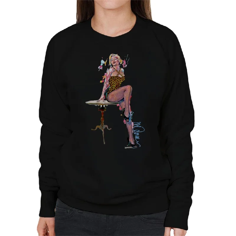 Sidney Maurer Original Portrait Of Marilyn Monroe Leopard Print Women's Sweatshirt Hooded Sweatshirt Casual Wear Street Style Sidney Maurer Original Portrait Of Marilyn Monroe Leopard Print Women's Sweatshirt Hooded Sweatshirt Casual Wear Street Style