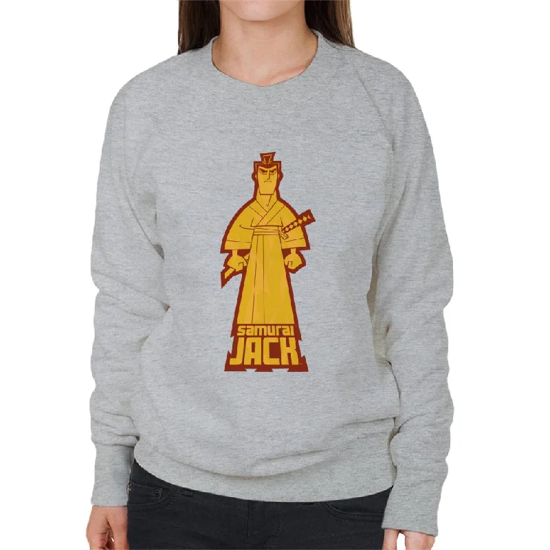 Samurai Jack Gold Pose Women's Sweatshirt Hoodie with Pattern Geometric Abstract