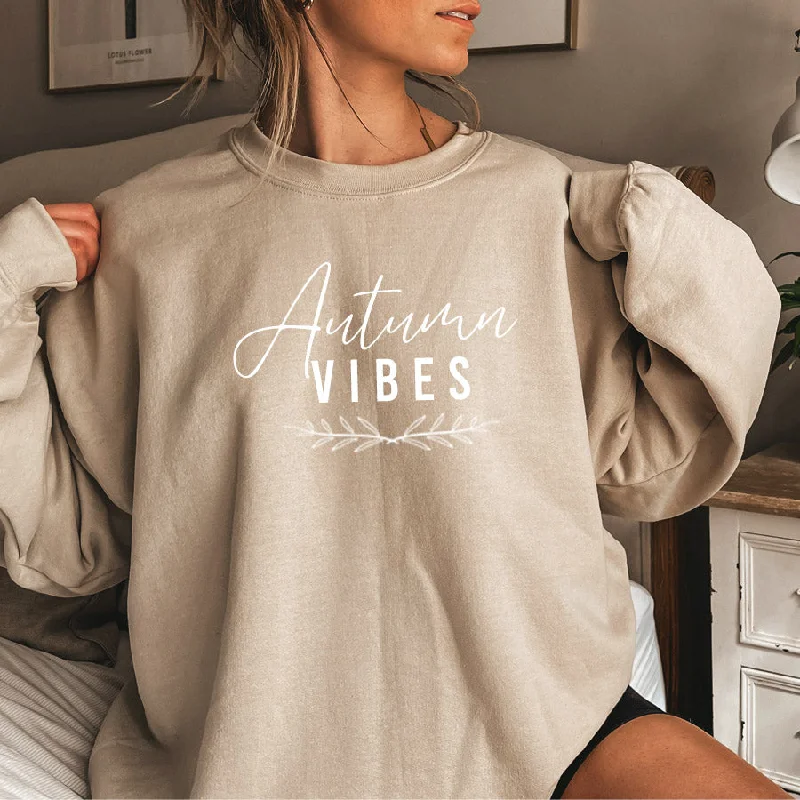 Autumn Vibes Sweatshirt Hoodie with Applique Textured Unique