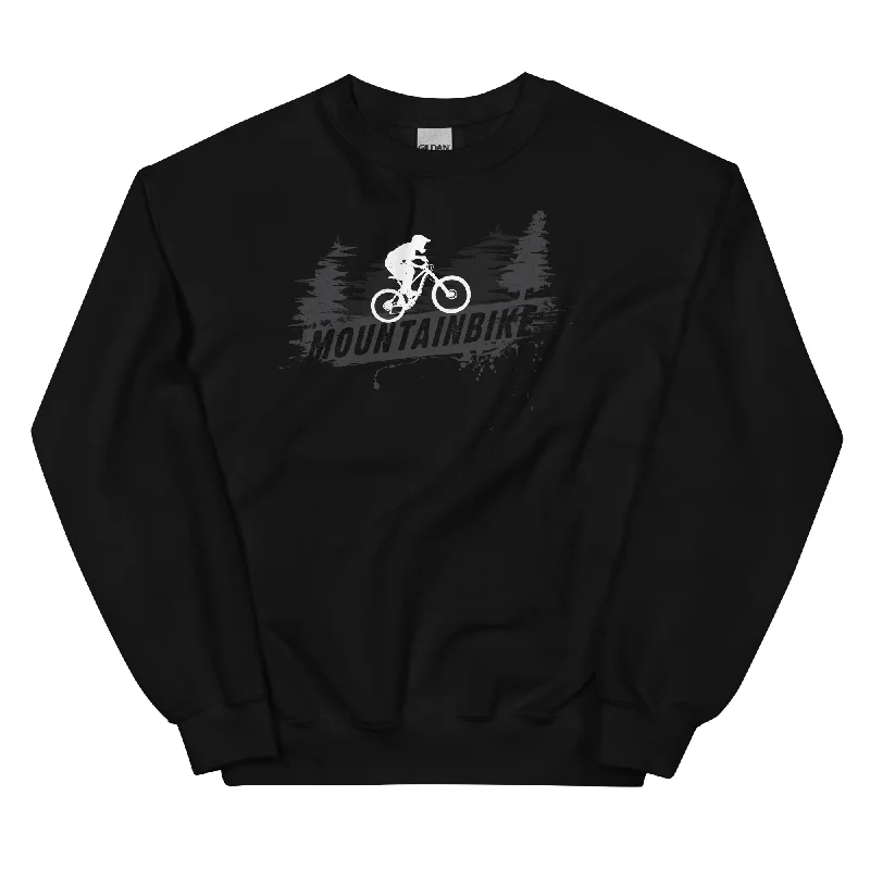 Mountainbike - (M) - Sweatshirt (Unisex) Hoodie with Exposed Zipper Edgy Industrial