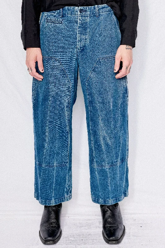 Dark Indigo Denim Full Pant High-Waist Jeans