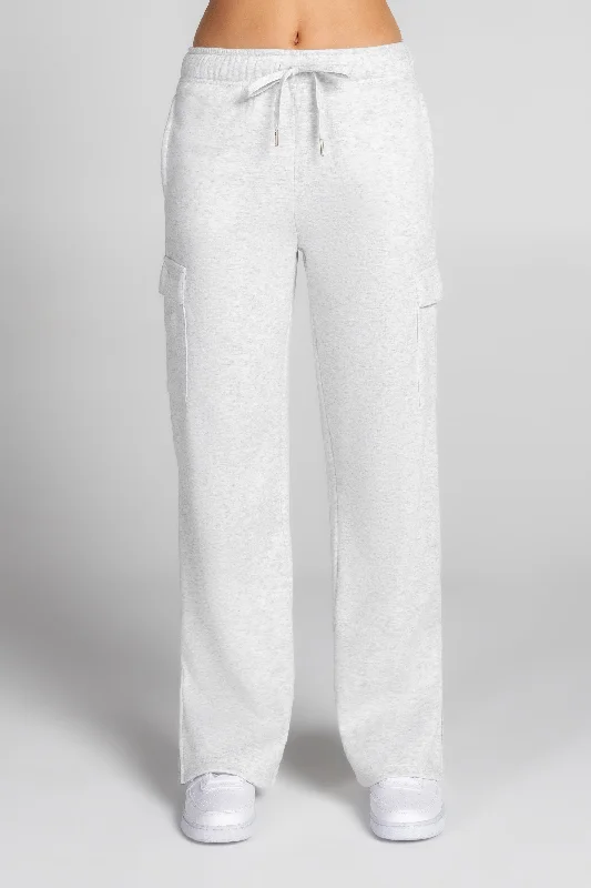 HeatHaven Fleece Cargo Pant Trendy Wide-Leg Pants