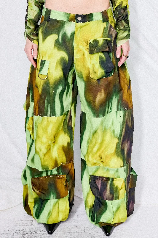 Melting Bloom Garden Cargo Pant Classic Pleated Pants