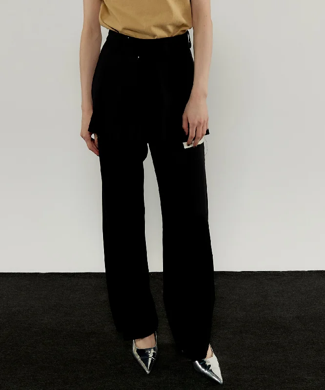 Box Pleated Skirt Pants Elegant Dress Pants