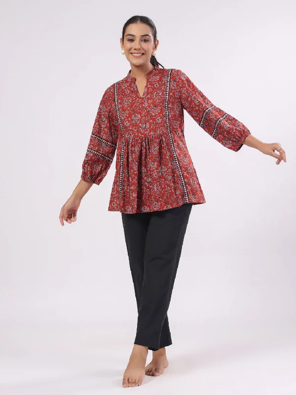 Cotton Floral Printed Night Suit with Pant Trendy Palazzo Pants