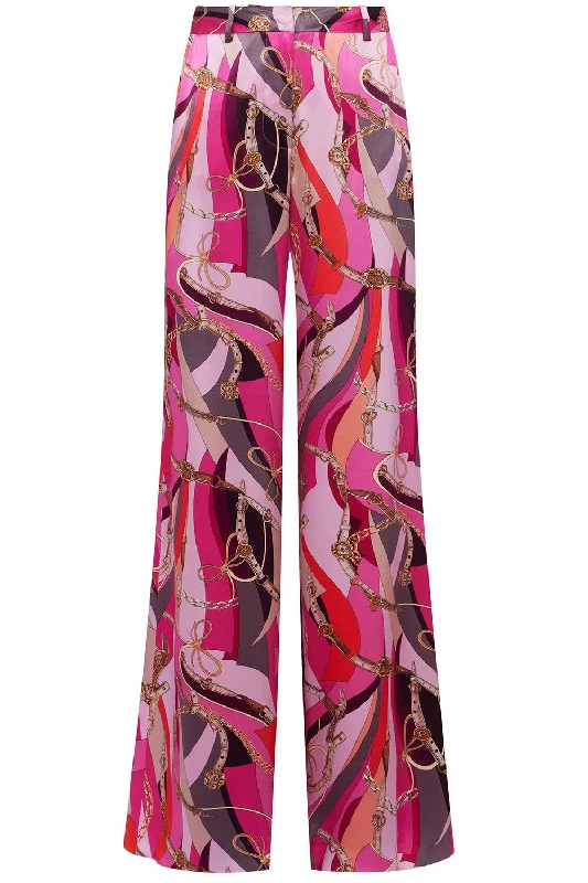 Pilar Pant - Pink Multi Buckle Swirl Cozy Maternity Pants