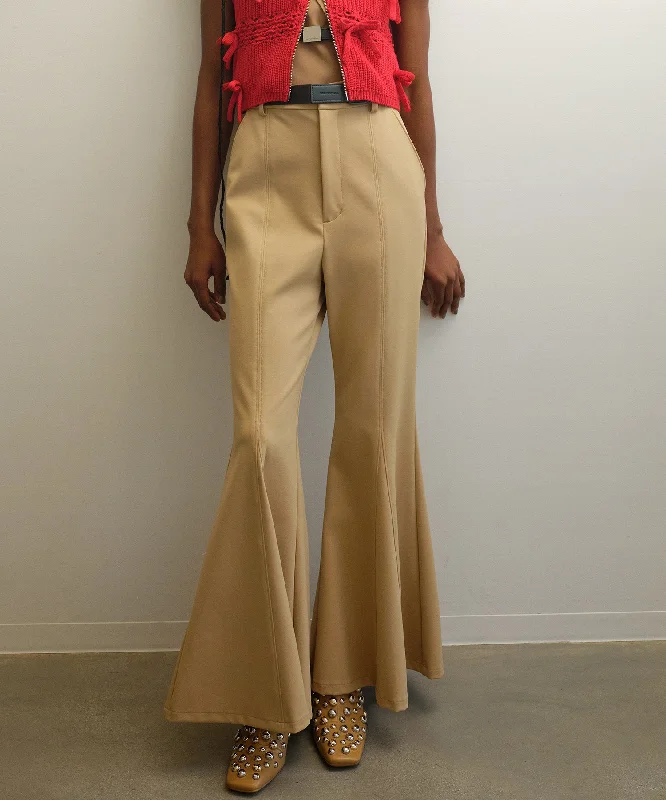 Super Flare Stretch Pants Trendy High-Waist Trousers