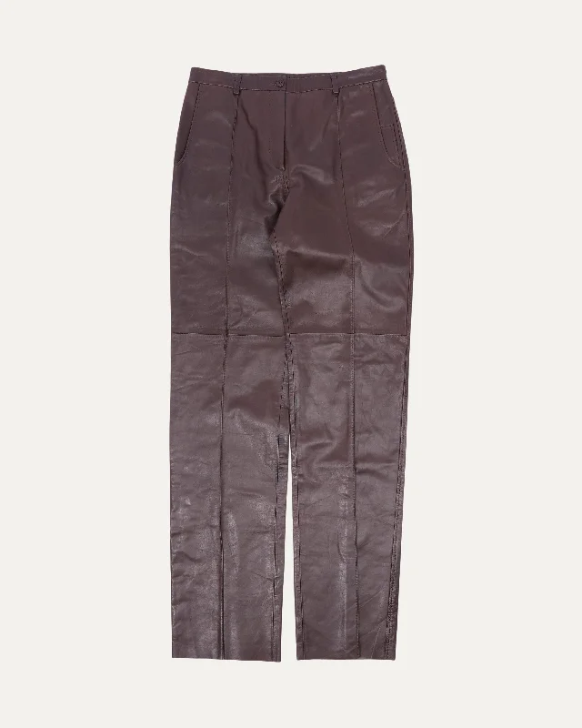 Leather Pants Soft Stretch Trousers