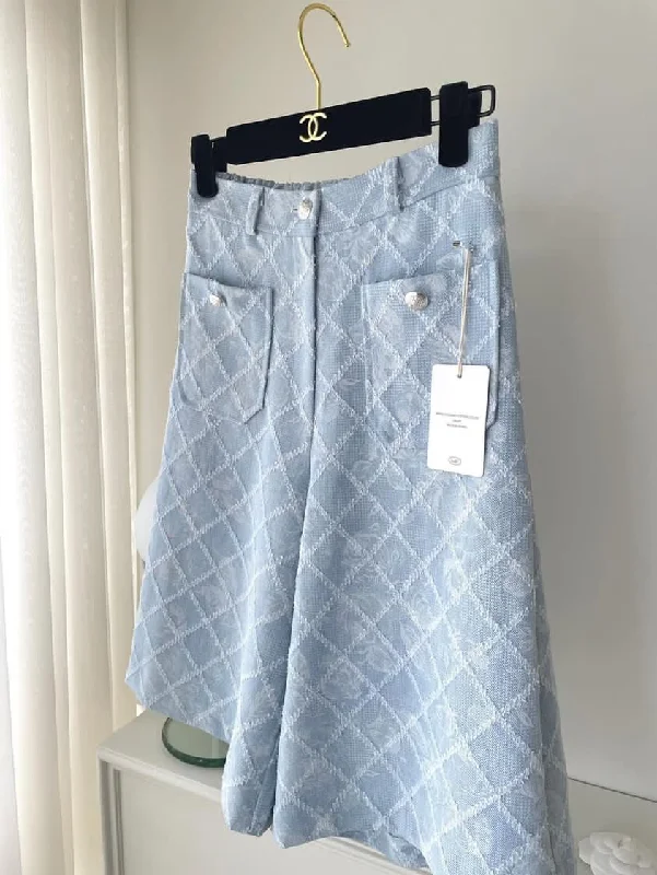 Denim Middle Pants Lightweight Linen Pants