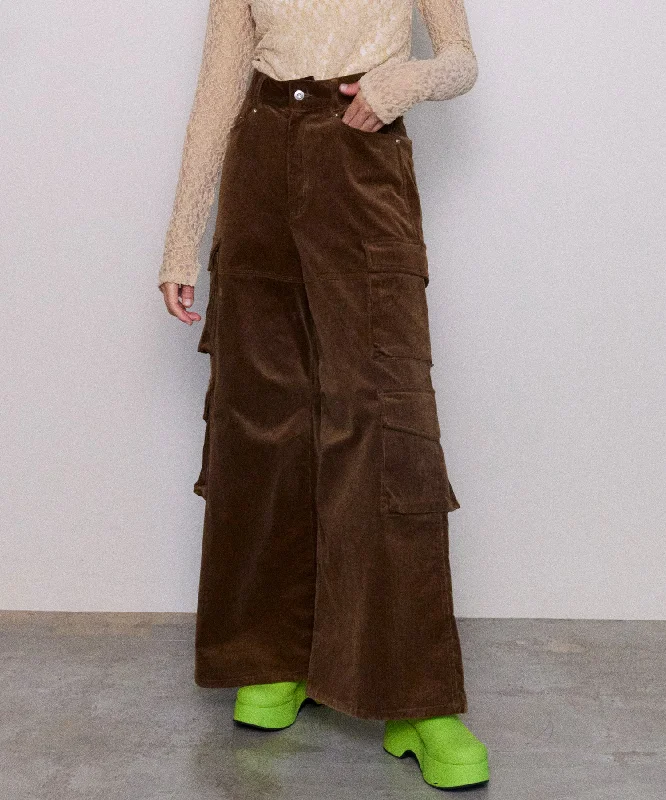 【SALE】Corduroy Cargo Pants Soft Sweatpants Style