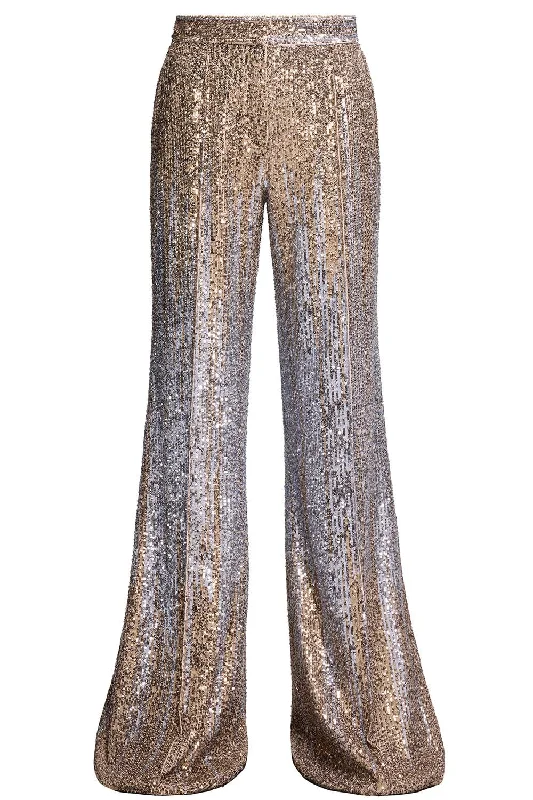 Sequin Embroidered Pants Slim Fit Casual Pants