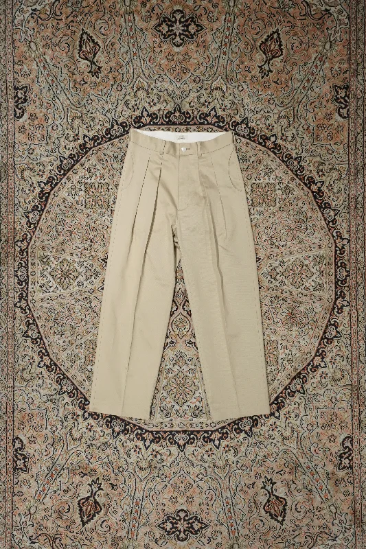 STEAF FIELD TWO TUCK PANTS (DESERT BEIGE) Casual Yoga Pants