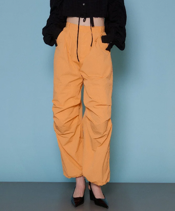 【SALE】Color Parachute Pants Elegant Wool Trousers