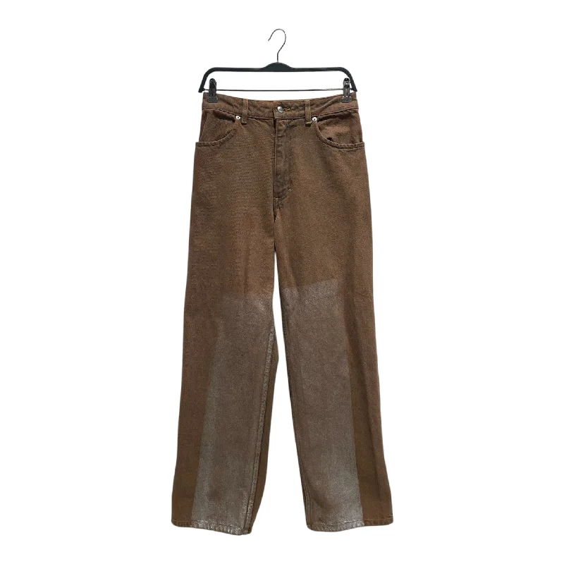 ECKHAUS LATTA/Wide Leg Pants/27/Denim/BRW/Brown + Silver Classic Cropped Pants