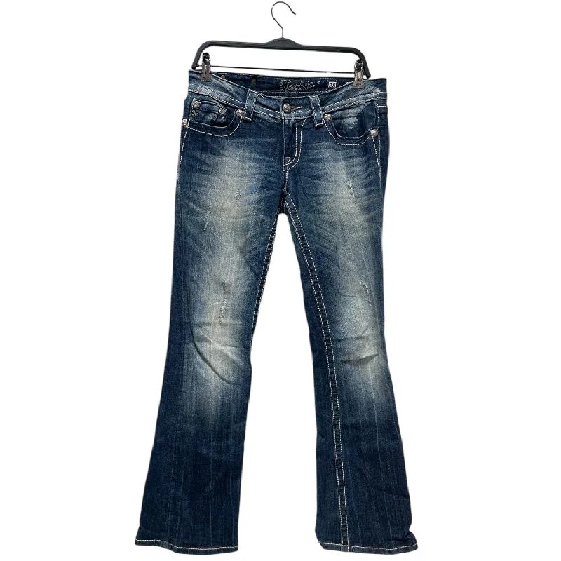 MissMe/Bootcut Pants/28/Denim/BLU/white plus back hit Casual Plaid Pants