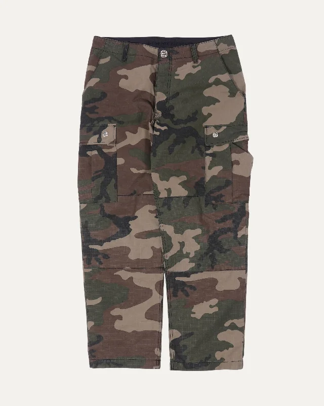 Camouflage Cargo Pants Stylish Elastic Waist Pants