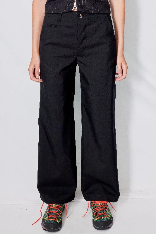Black Suiting Full Pant Cozy Lounge Pants