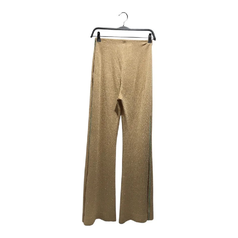 Acne Studios/Bootcut Pants/S/GLD/shimmer pant green striping Cozy Knit Pants