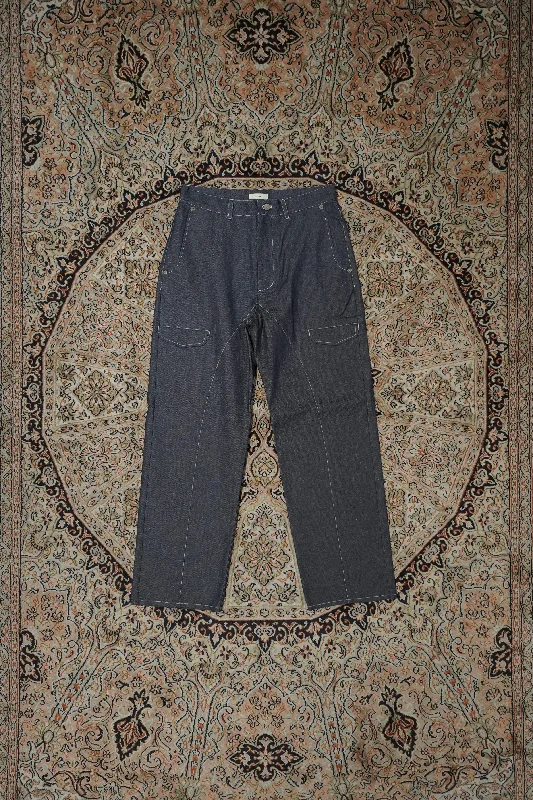 STEAF EXPLORER’S DENIM PANTS (IRON BLUE) Comfortable Pleated Pants