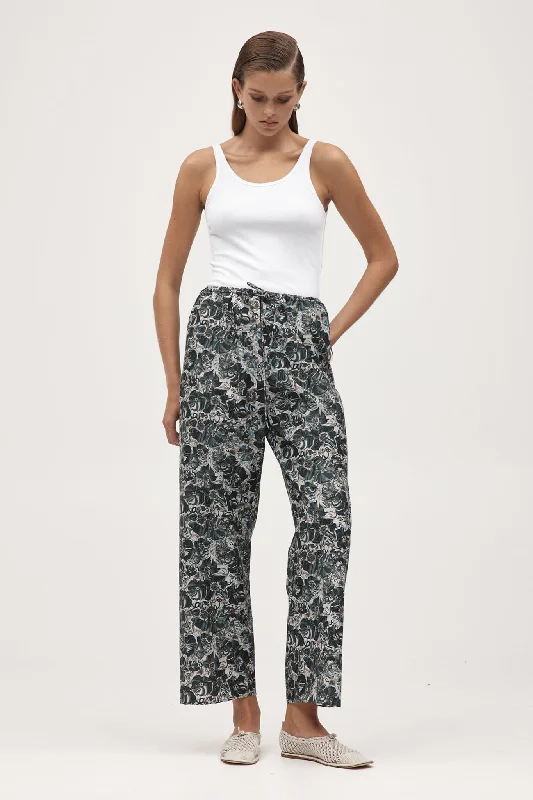 RENEE PANT - FLORA MARBLE Elegant Trouser Pants