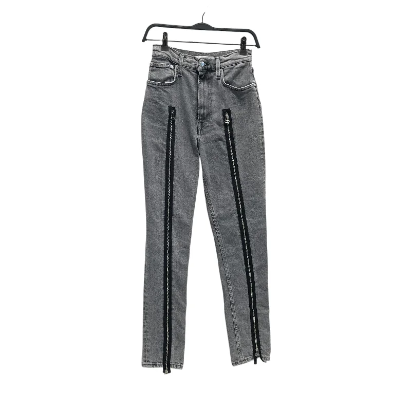 Helmut Lang/Skinny Pants/14/Denim/GRY/Zipper Pants Modern Bootcut Pants