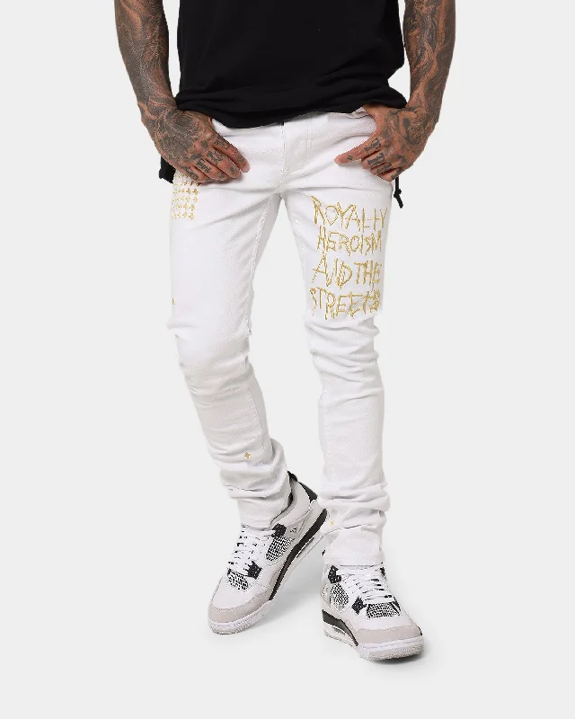 Ksubi 23 Chitch Tru White Denim Pants White Warm Wool Trousers