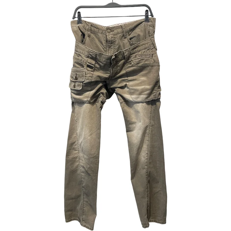 PPFM/Straight Pants/M/Cotton/KHK/DOUBLE WAIST Casual Skinny Fit Pants