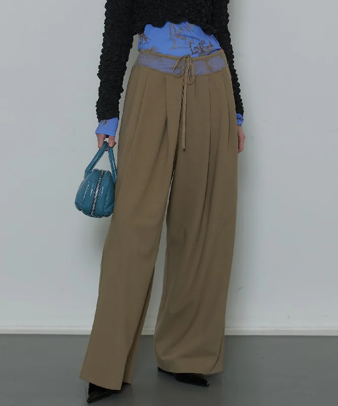 【SALE】Waist Sheer Easy Pants Fashionable Work Pants
